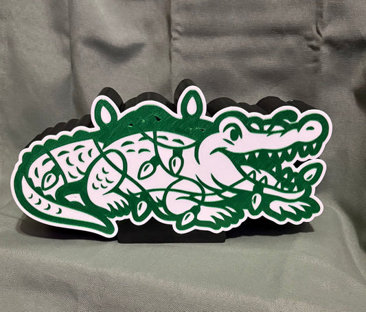 LED Gator Christmas Lightbox