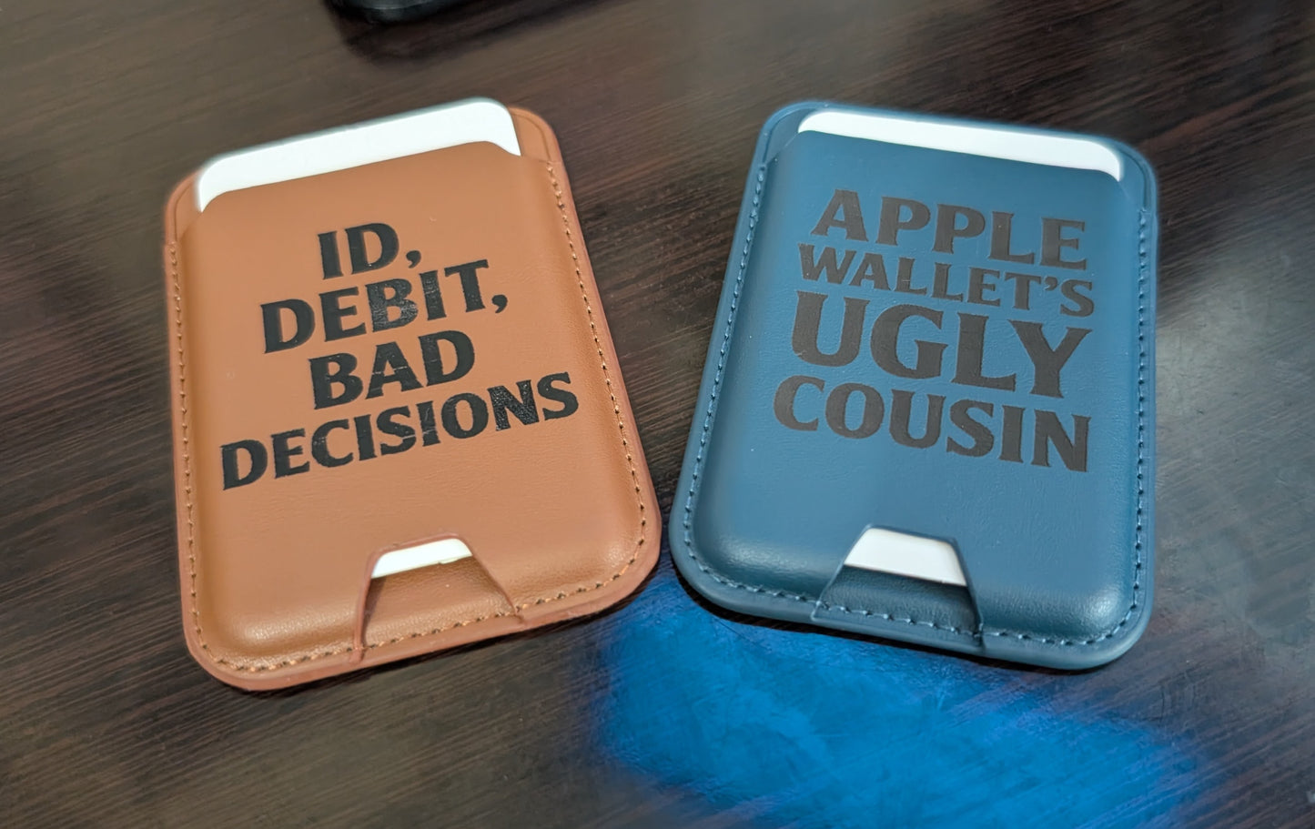 Custom Engraved Leather MagSafe Wallet