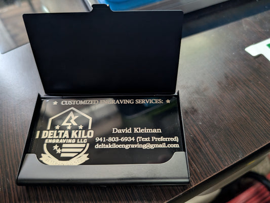 Custom Walnut Card Holder Set